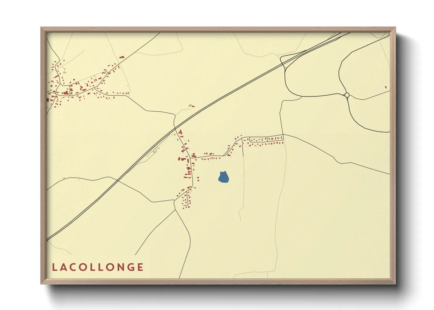 Une affiche de carte sur Lacollonge