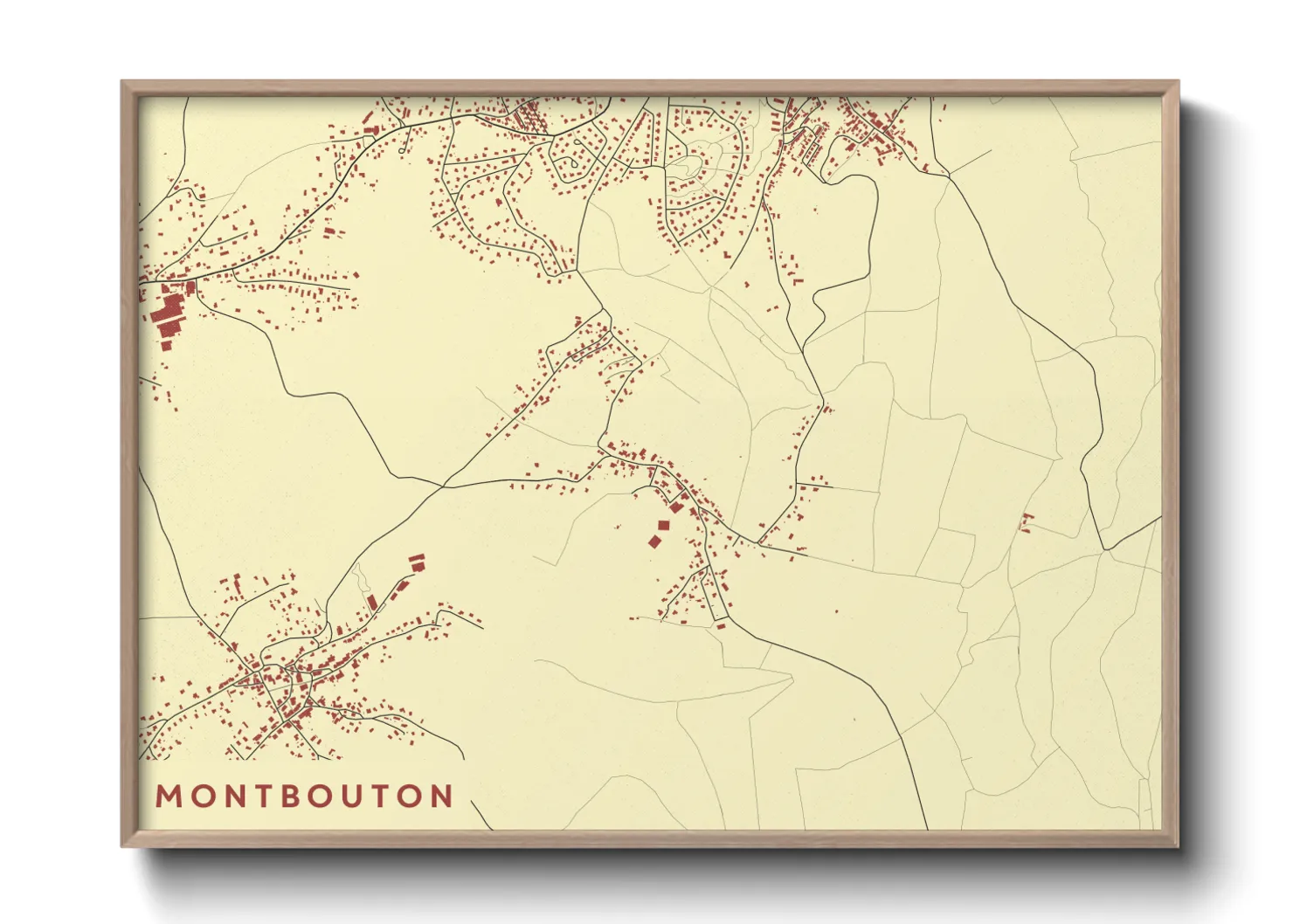 Une affiche de carte sur Montbouton