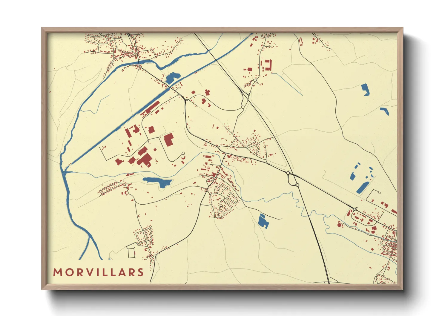 Une affiche de carte sur Morvillars