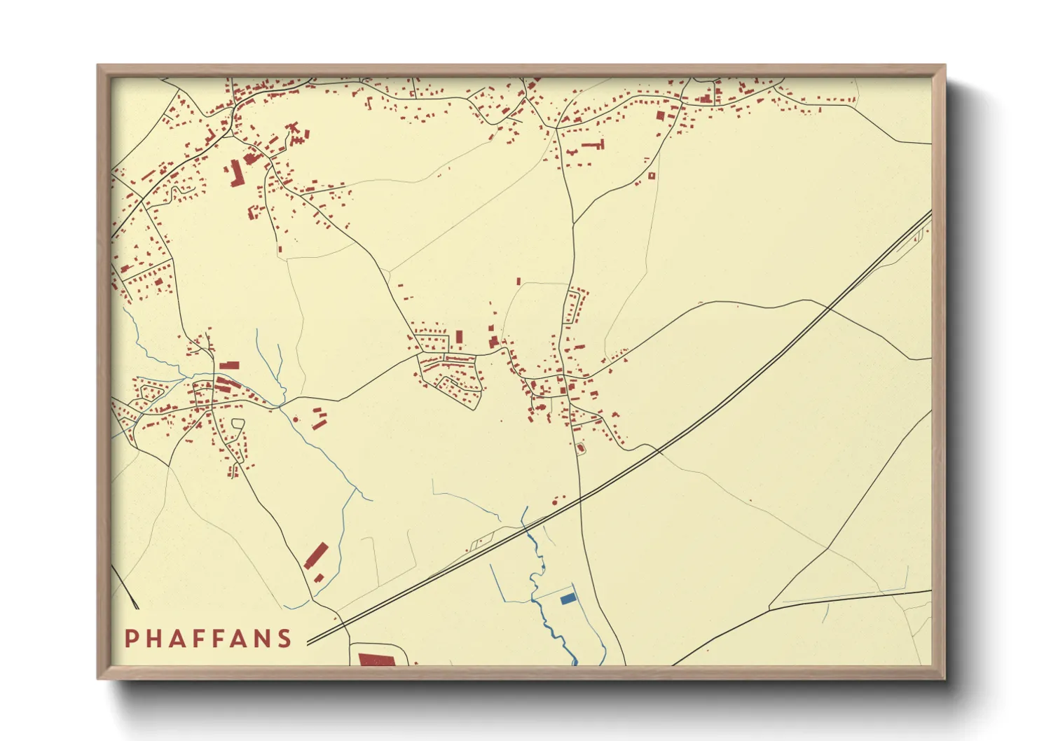 Une affiche de carte sur Phaffans