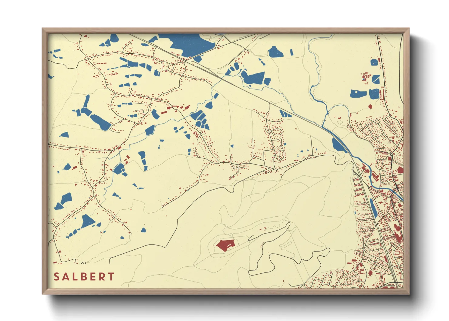 Une affiche de carte sur Salbert