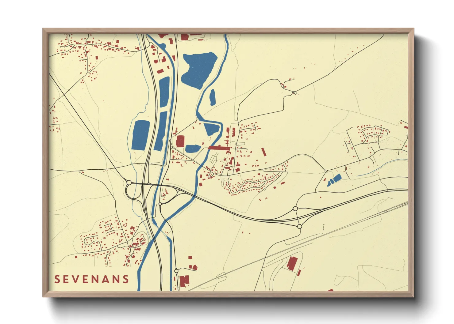 Une affiche de carte sur Sevenans