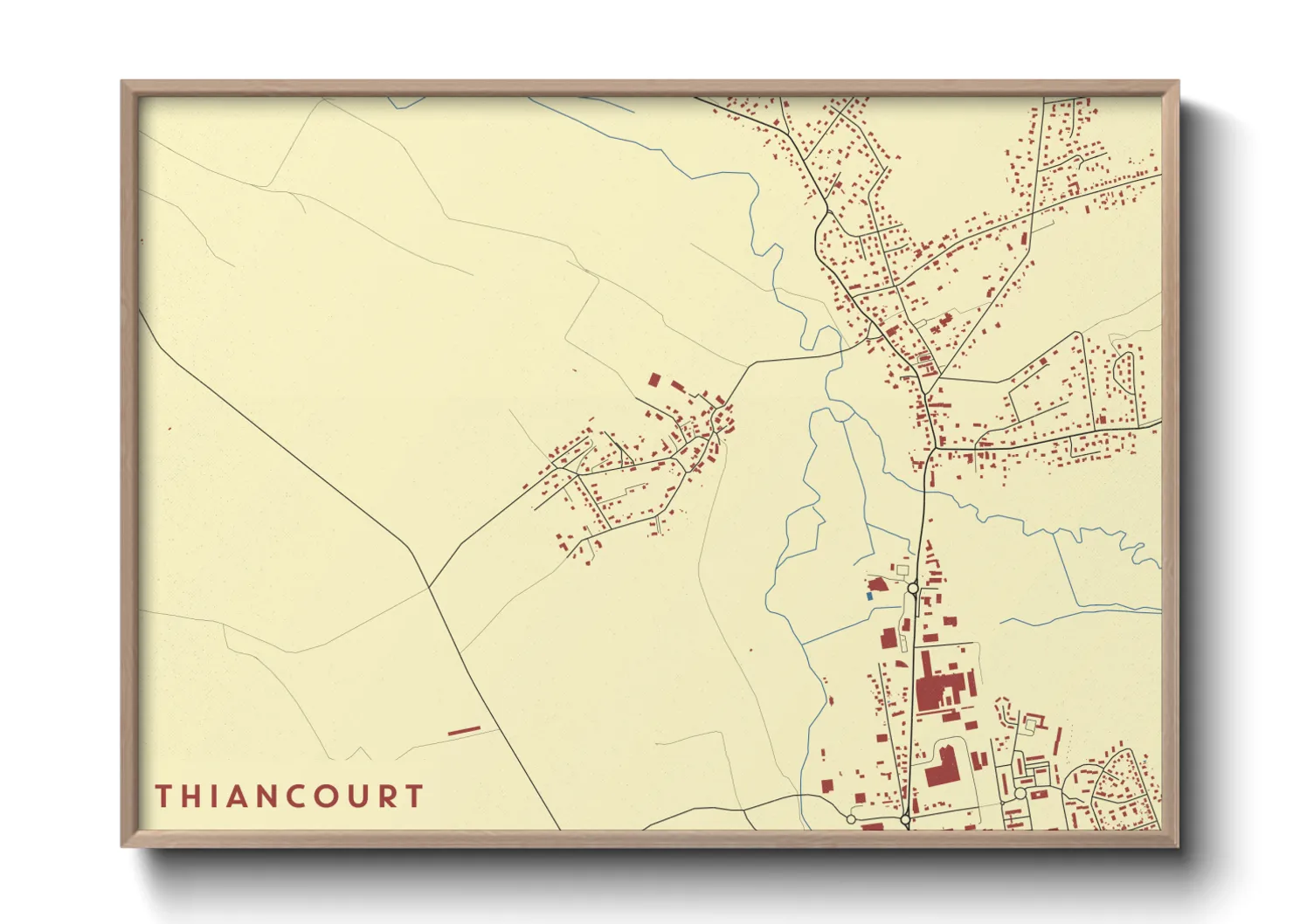 Une affiche de carte sur Thiancourt