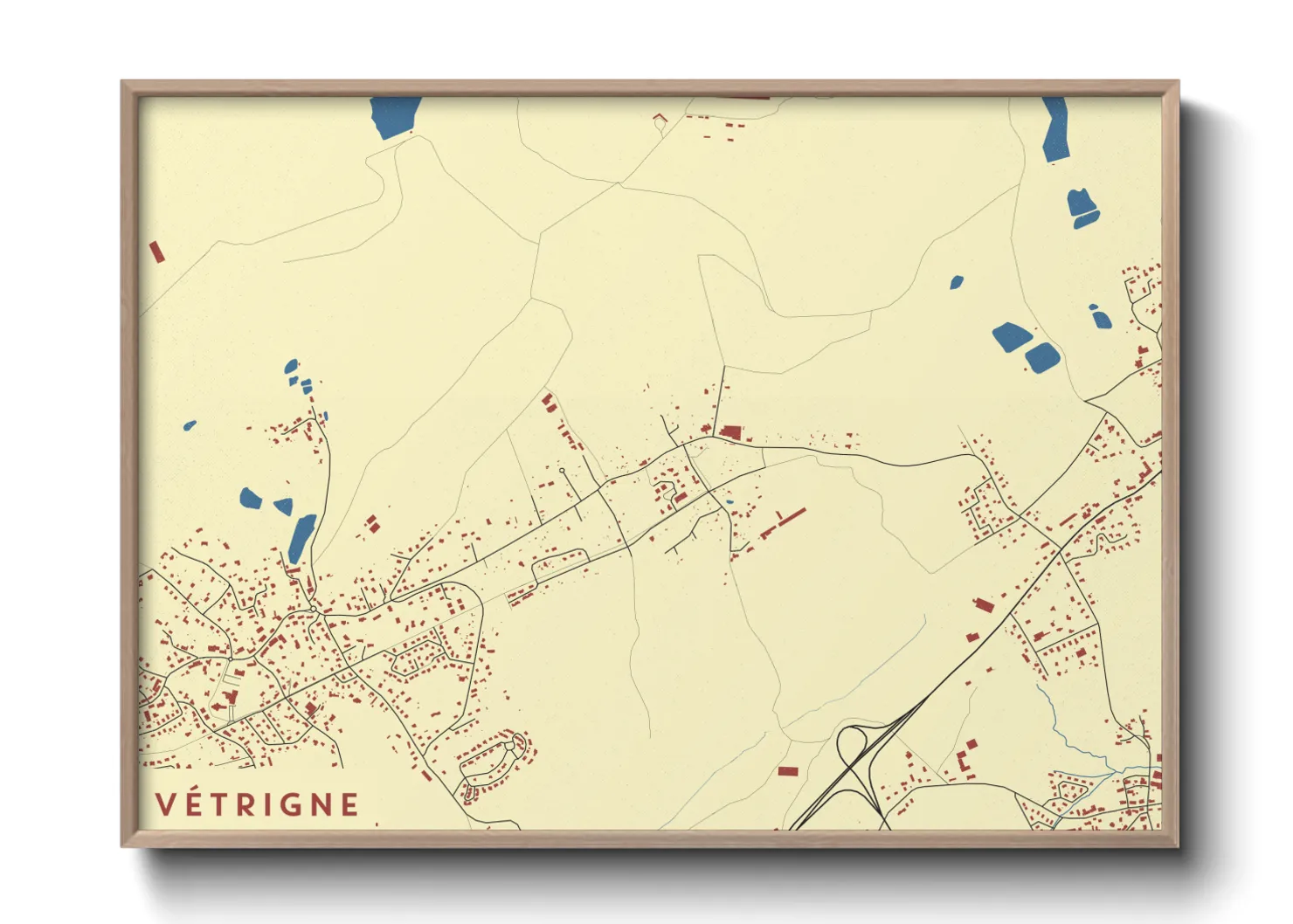 Une affiche de carte sur Vétrigne