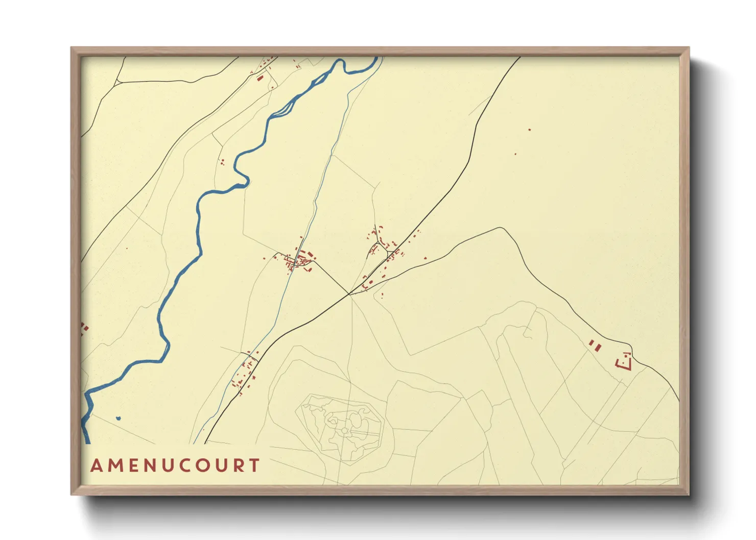 Une affiche de carte sur Amenucourt