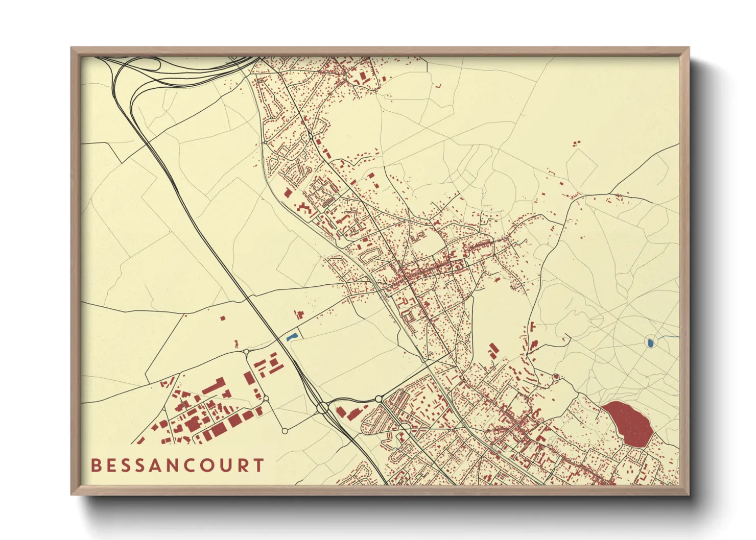 Une affiche de carte sur Bessancourt
