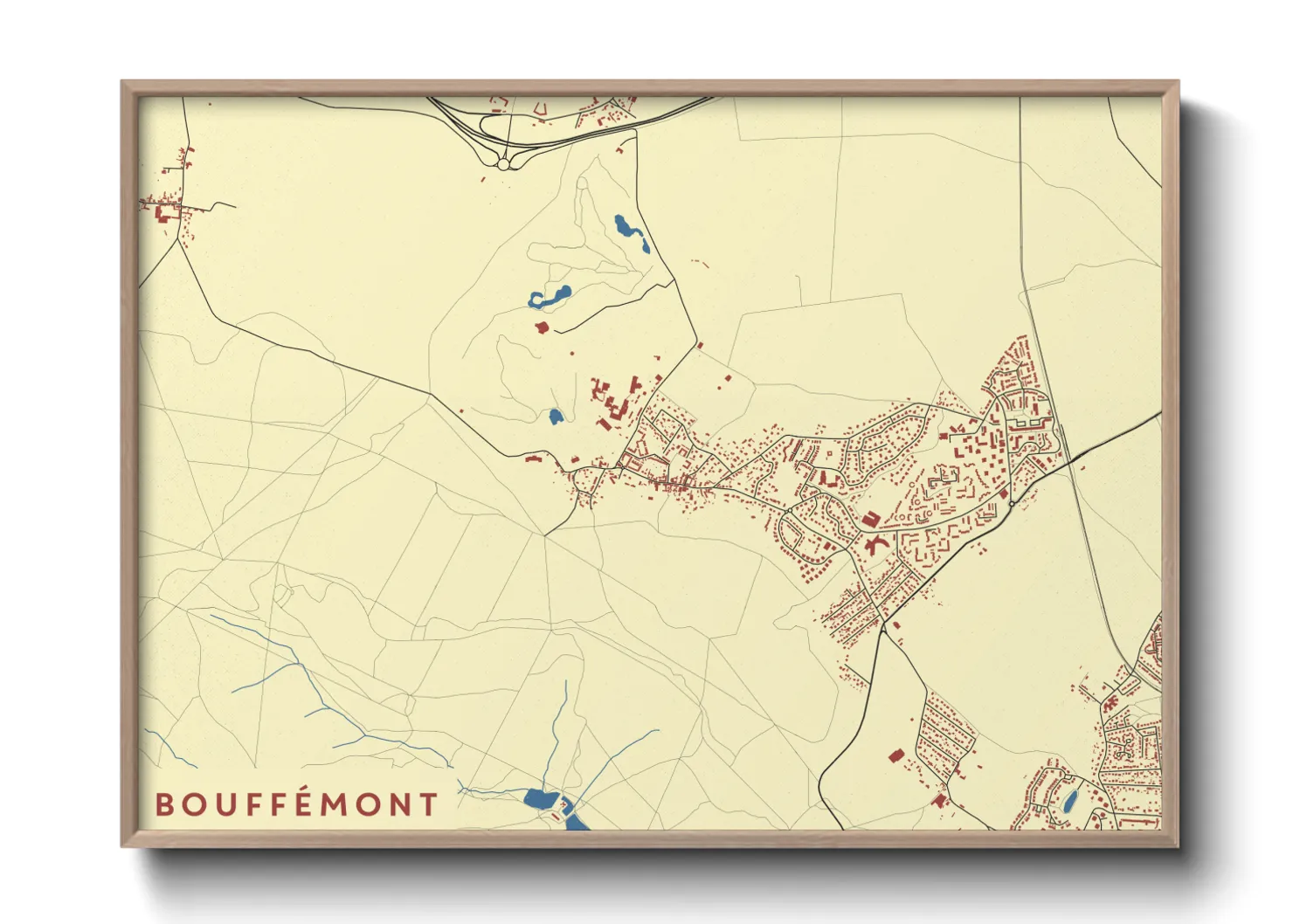 Une affiche de carte sur Bouffémont