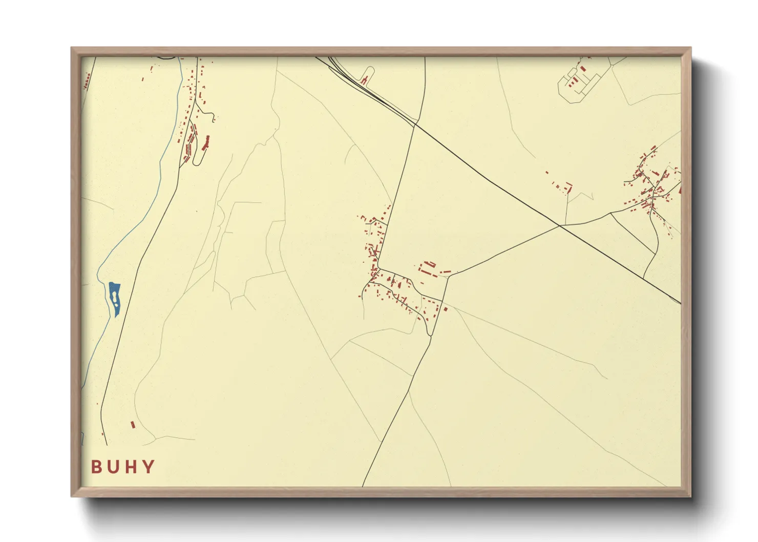 Une affiche de carte sur Buhy