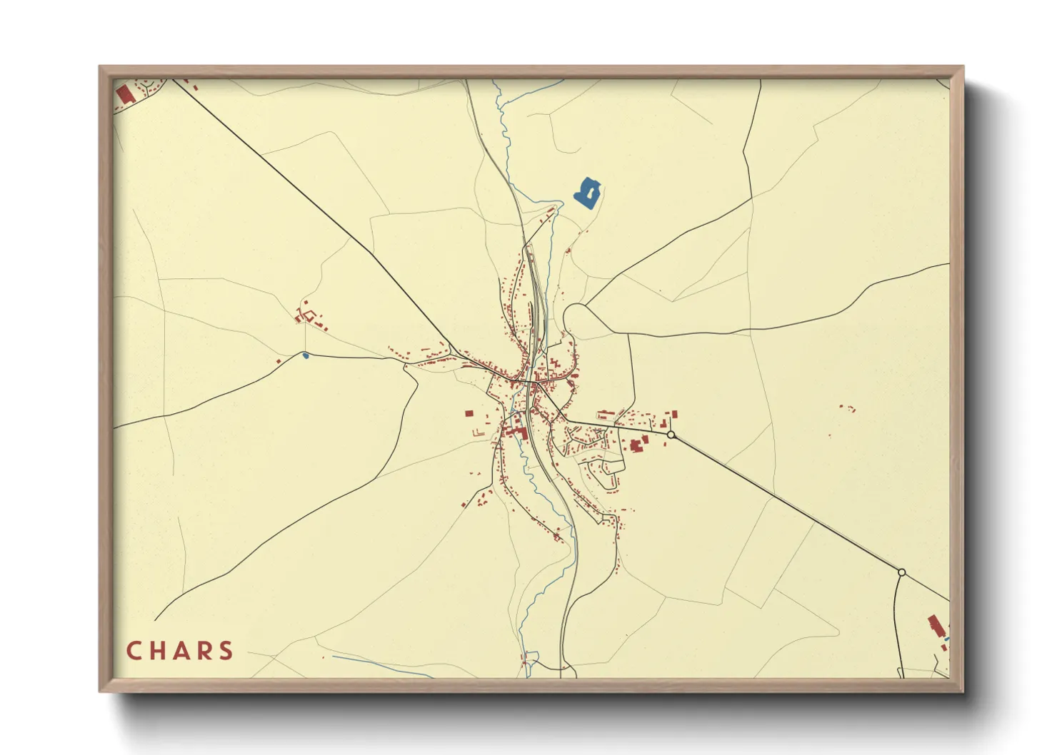 Une affiche de carte sur Chars