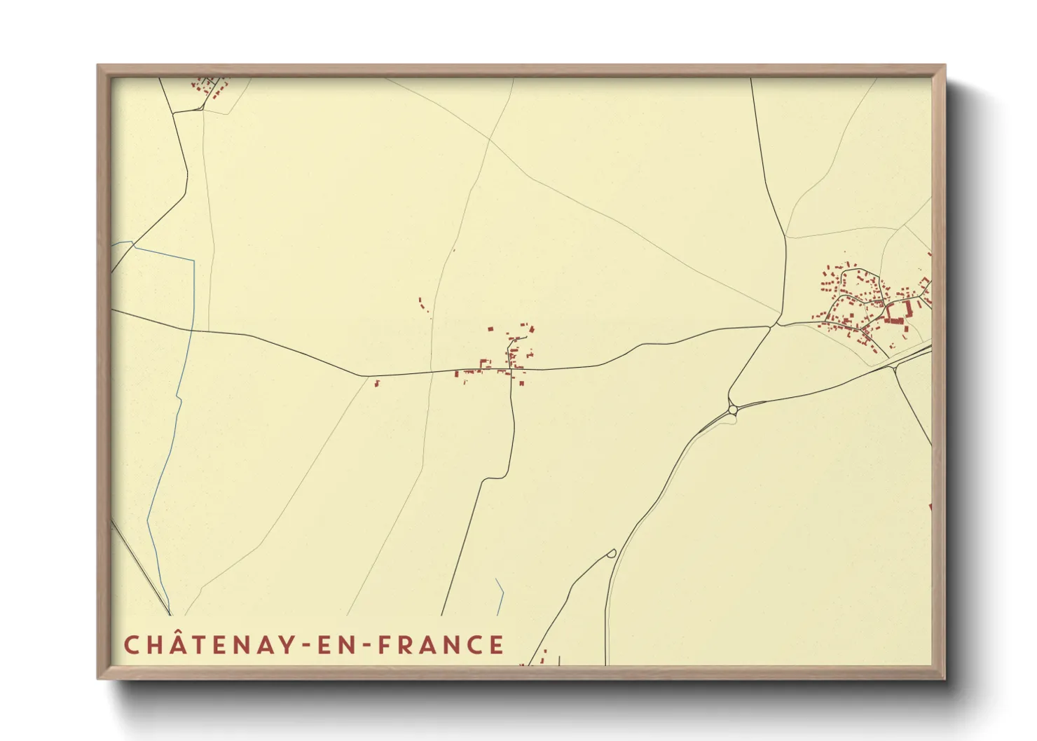 Une affiche de carte sur Châtenay-en-France
