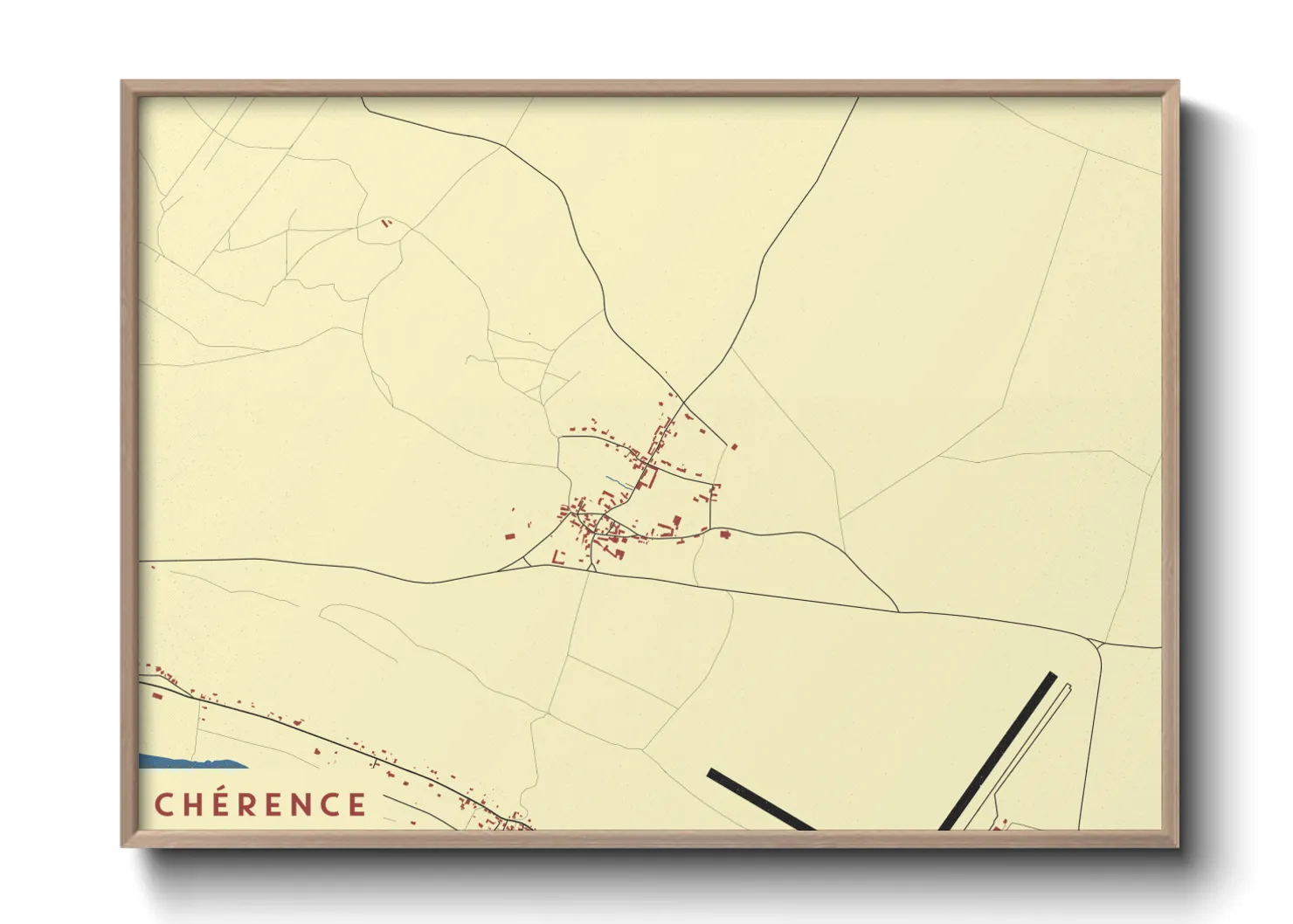 Une affiche de carte sur Chérence