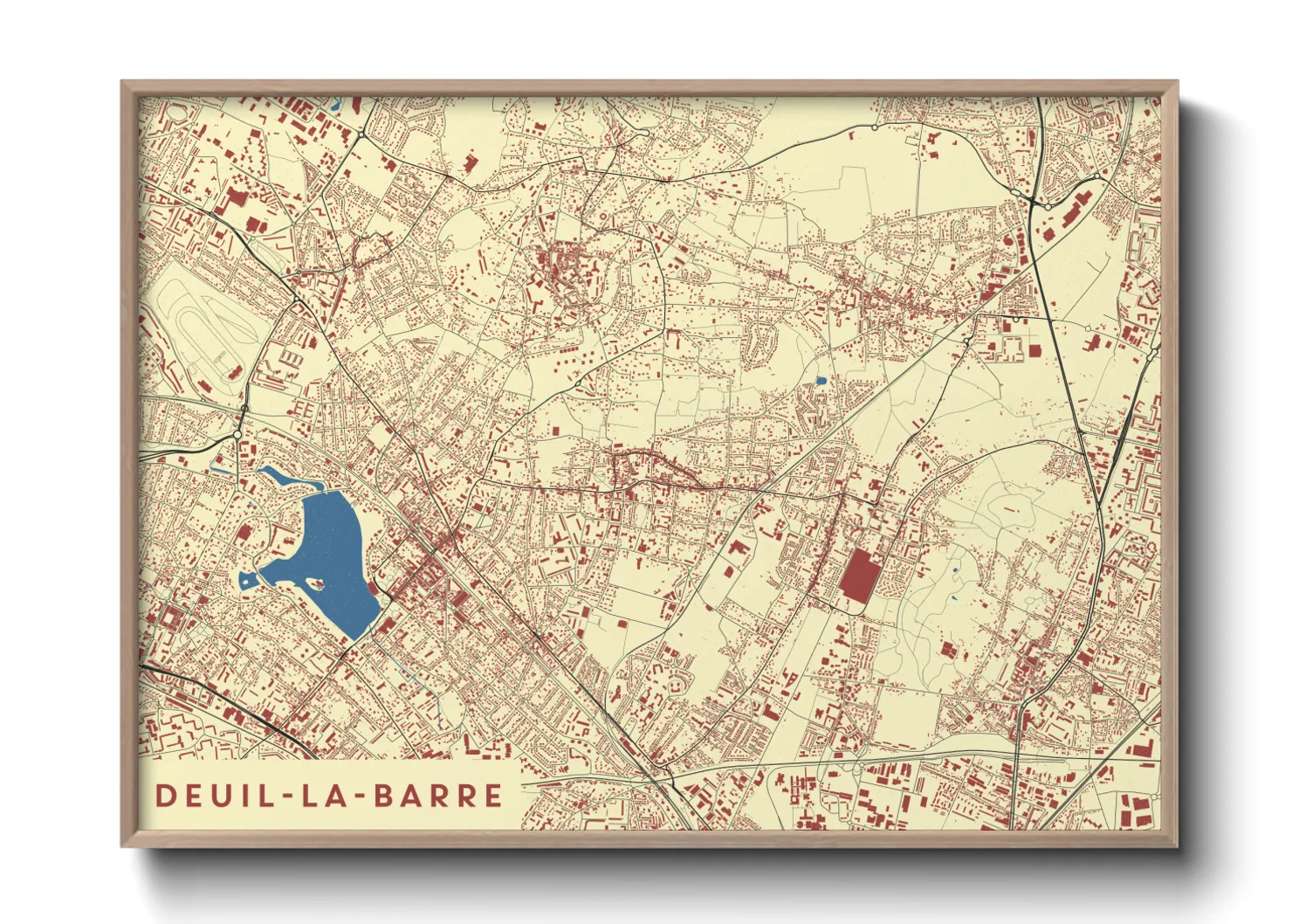 Une affiche de carte sur Deuil-la-Barre