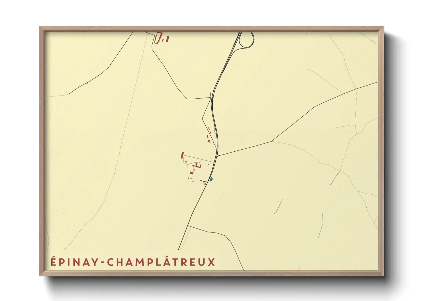 Une affiche de carte sur Épinay-Champlâtreux