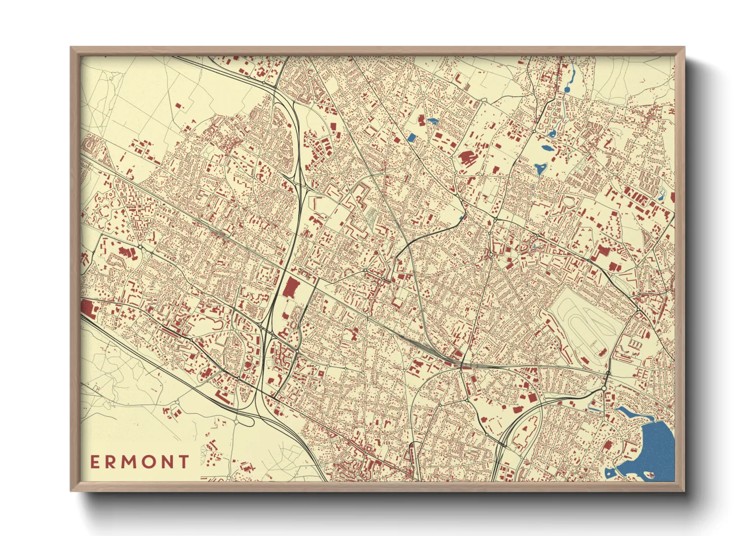 Une affiche de carte sur Ermont