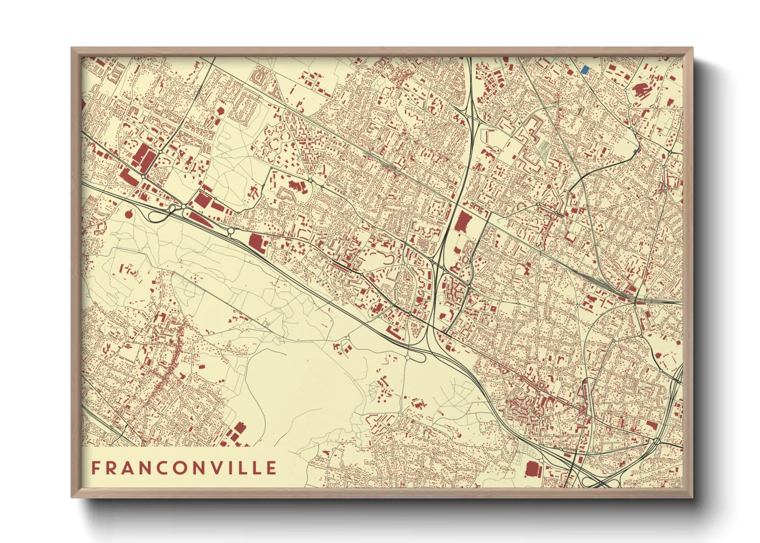 Une affiche de carte sur Franconville