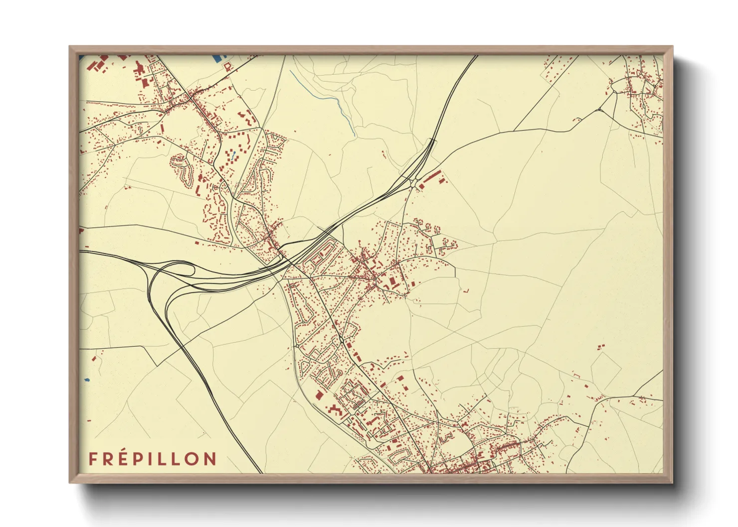 Une affiche de carte sur Frépillon