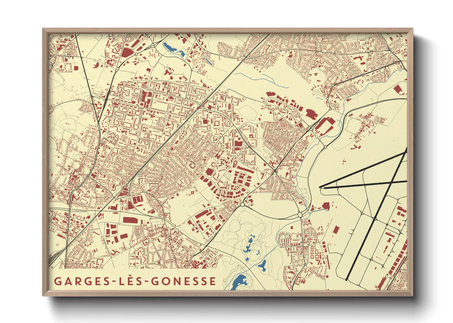 Une affiche de carte sur Garges-lès-Gonesse