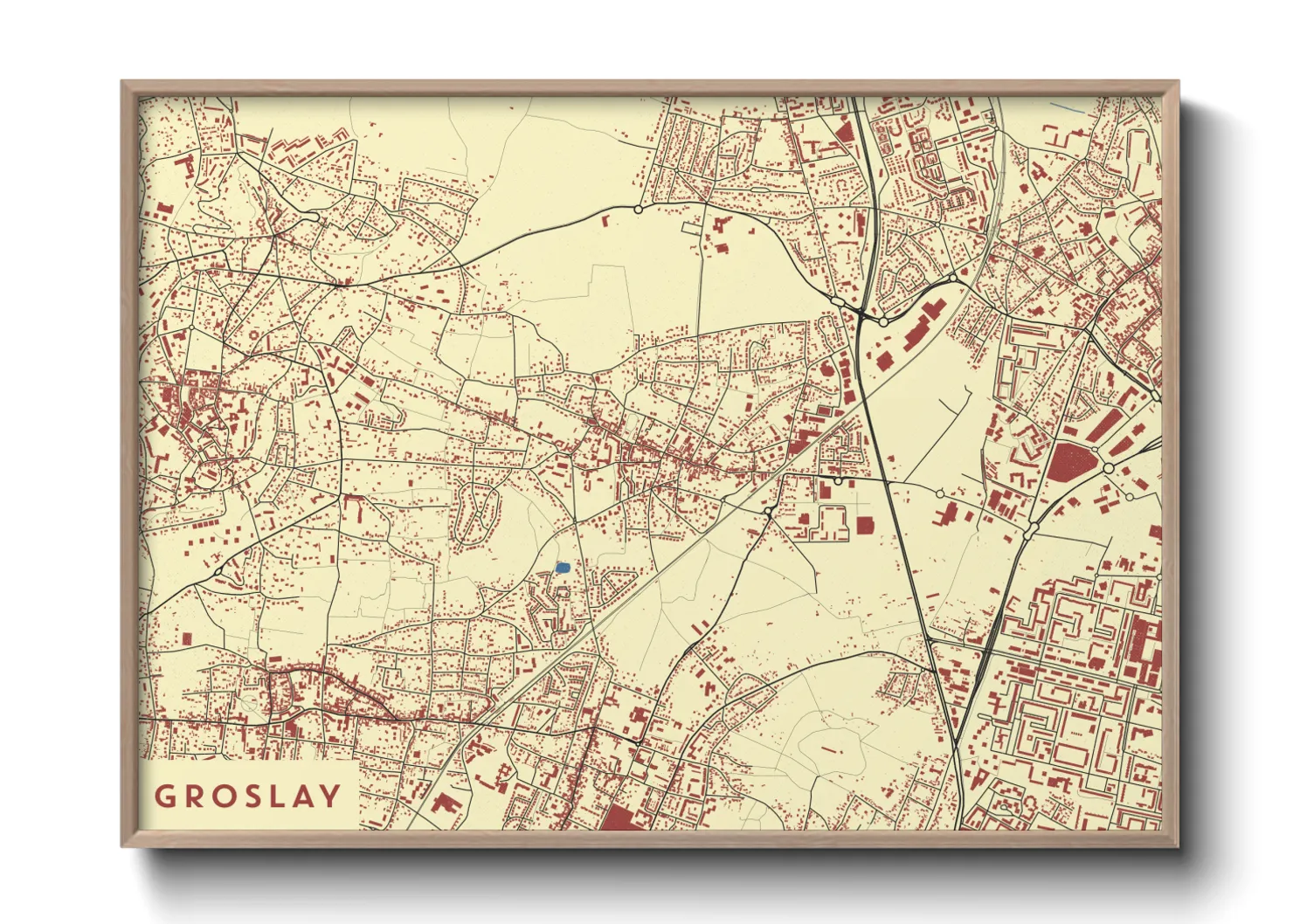 Une affiche de carte sur Groslay