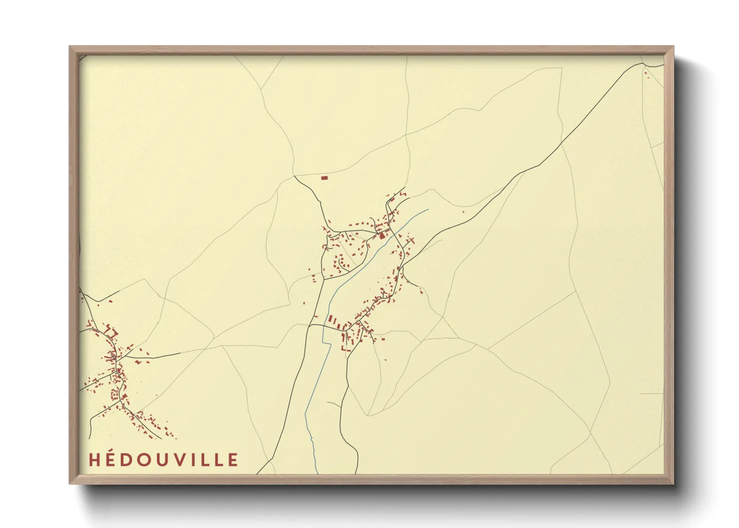Une affiche de carte sur Hédouville