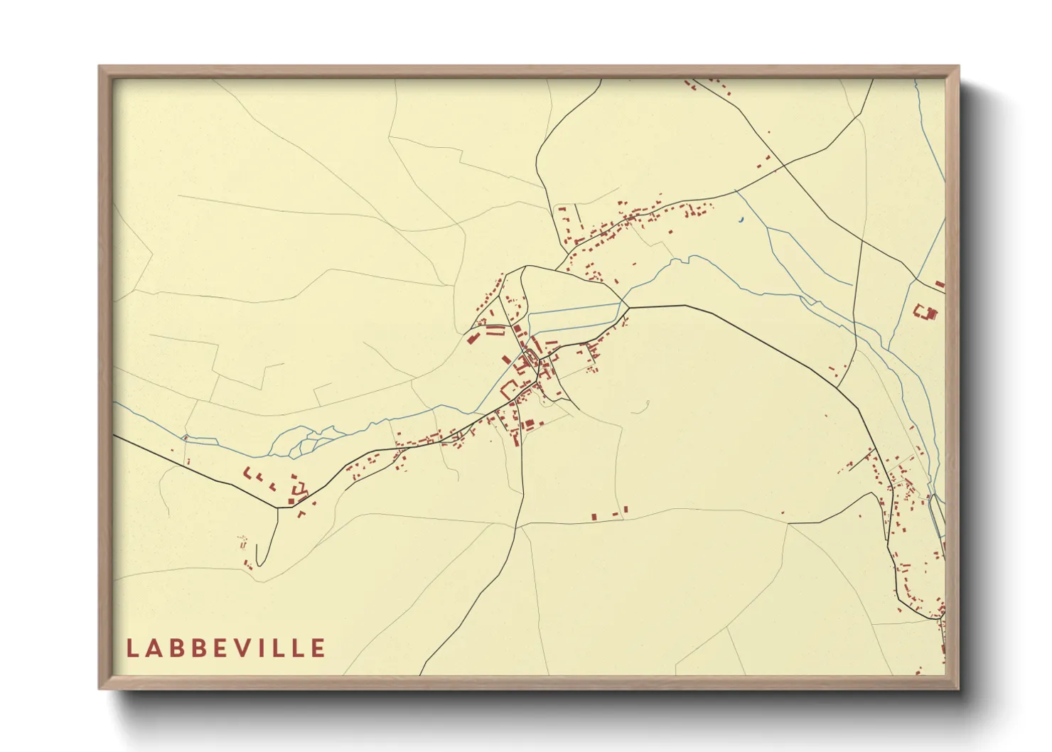 Une affiche de carte sur Labbeville