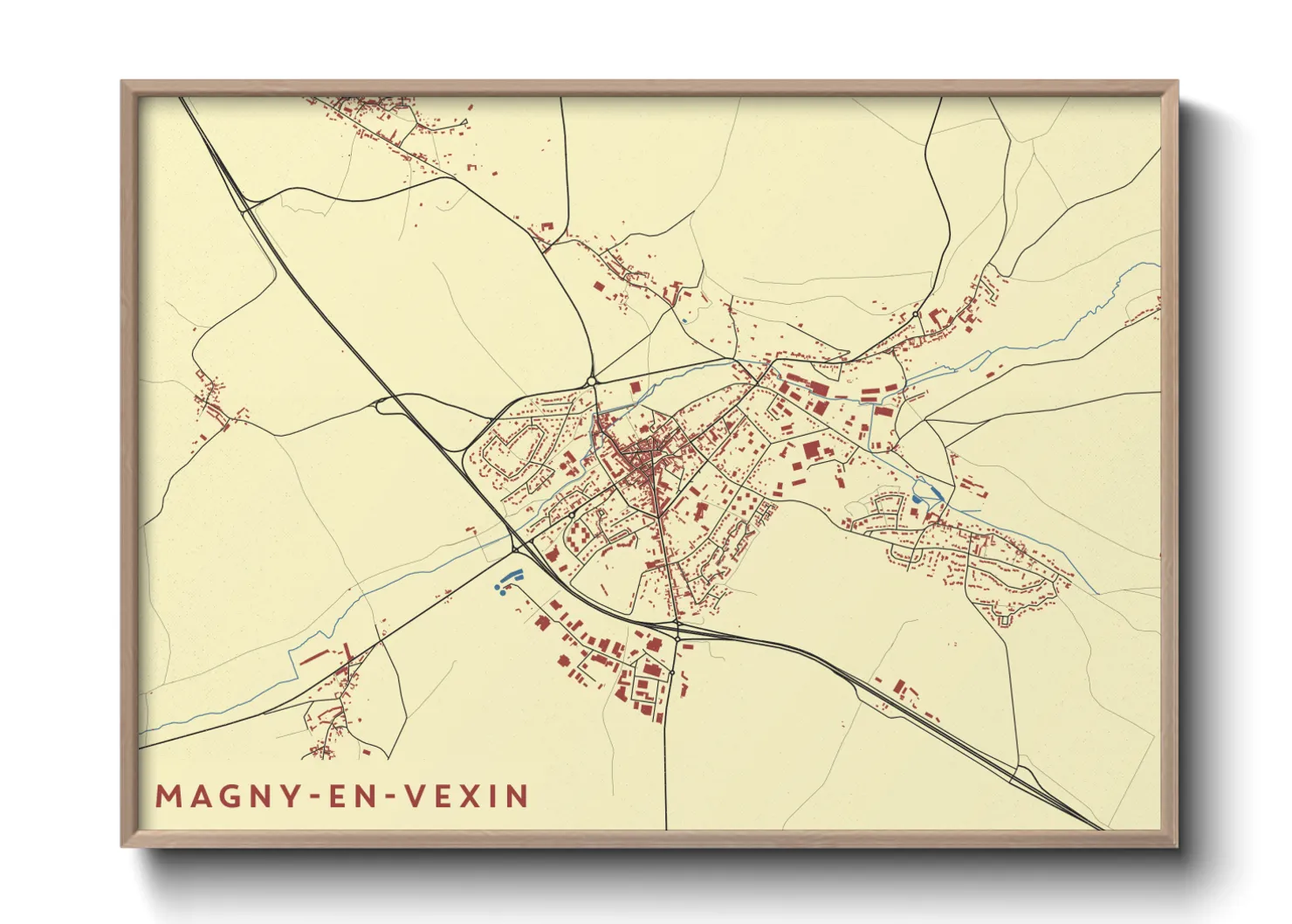 Une affiche de carte sur Magny-en-Vexin