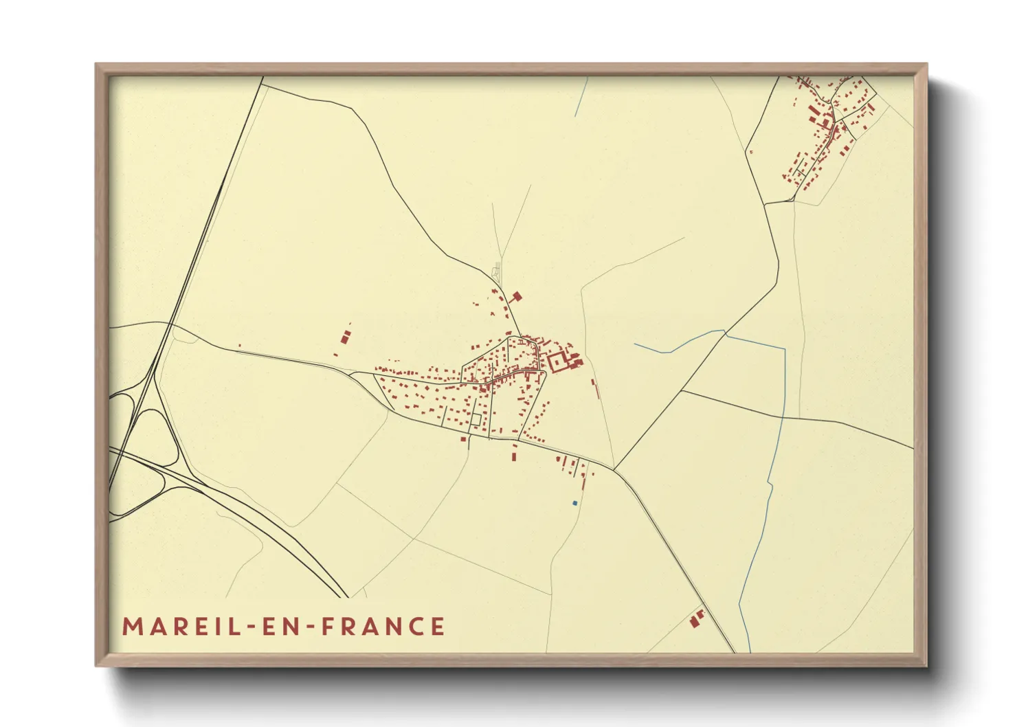 Une affiche de carte sur Mareil-en-France