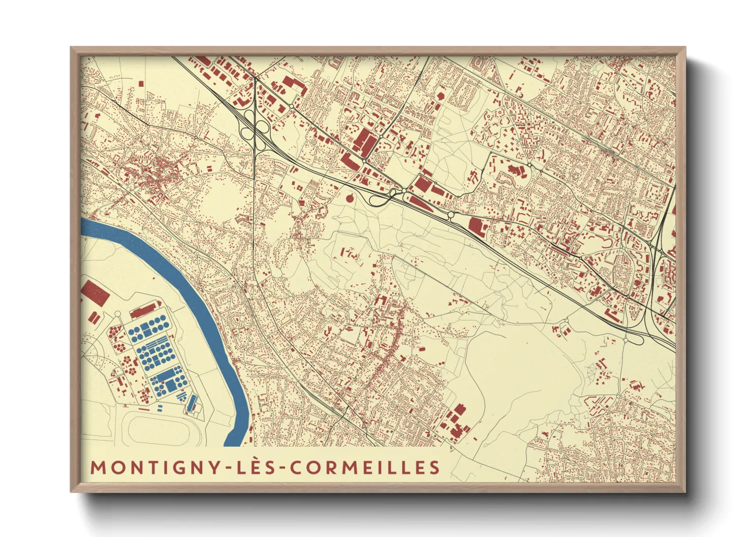 Une affiche de carte sur Montigny-lès-Cormeilles