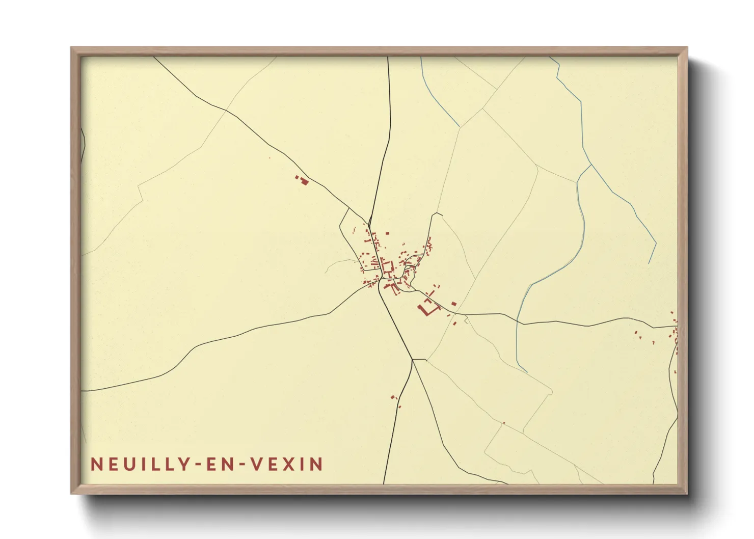 Une affiche de carte sur Neuilly-en-Vexin