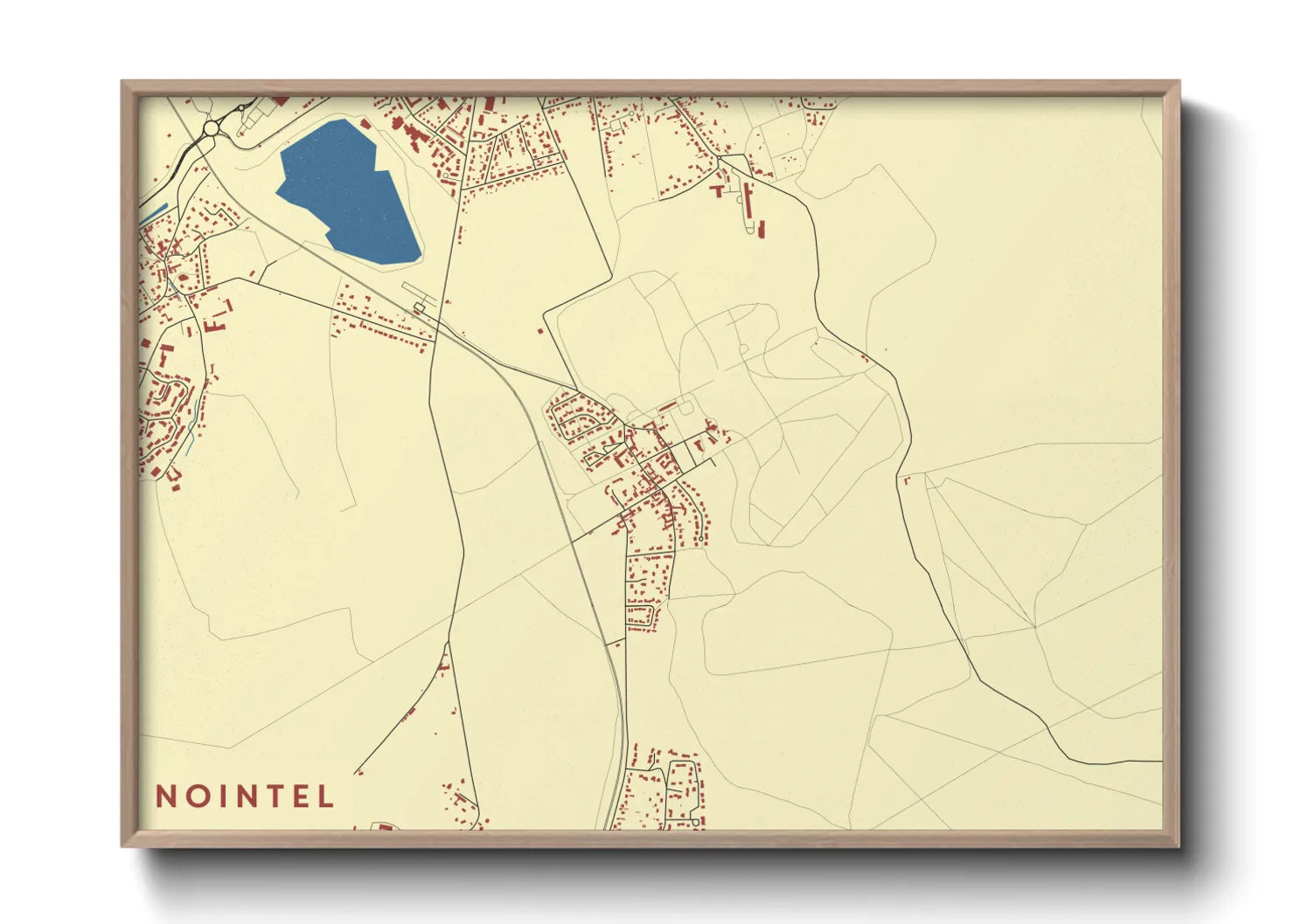 Une affiche de carte sur Nointel