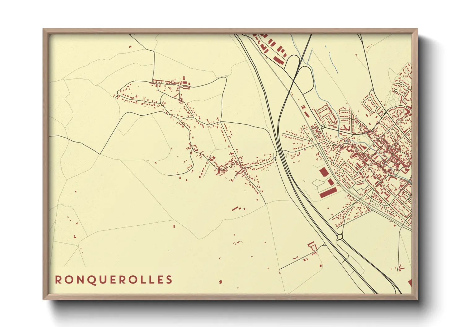 Une affiche de carte sur Ronquerolles
