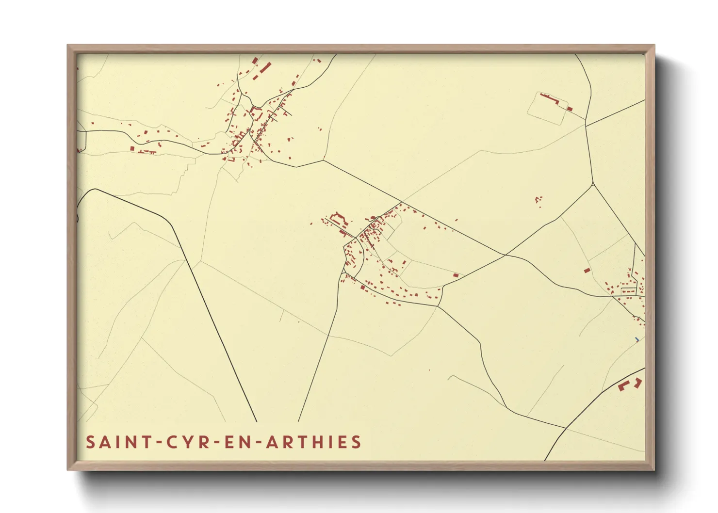 Une affiche de carte sur Saint-Cyr-en-Arthies