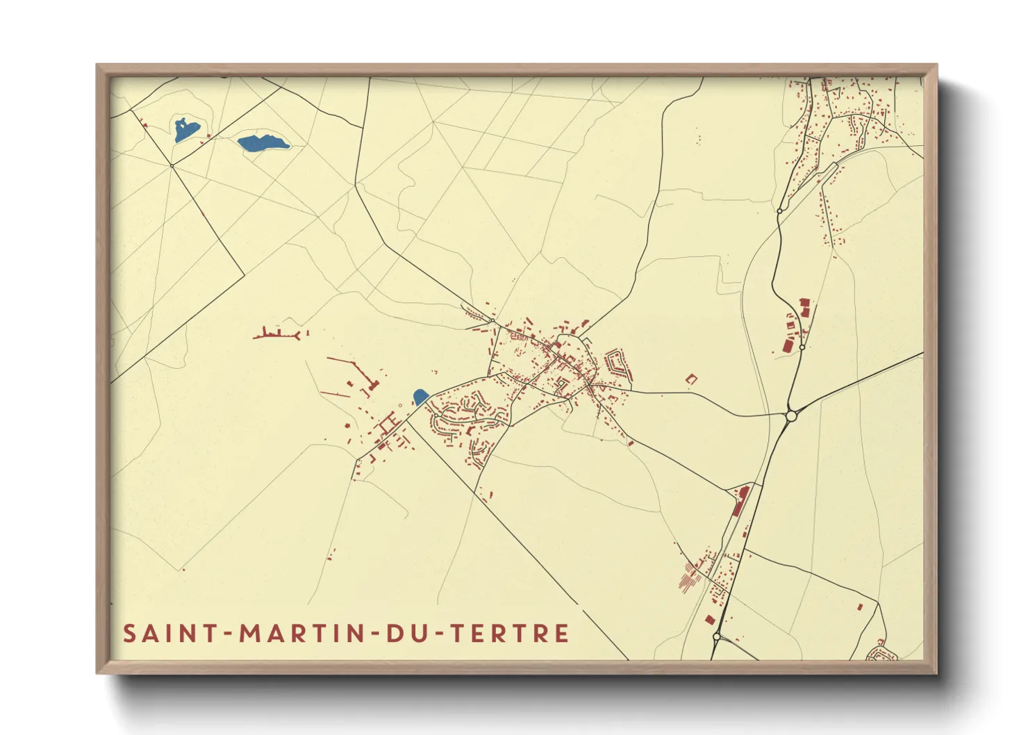 Une affiche de carte sur Saint-Martin-du-Tertre
