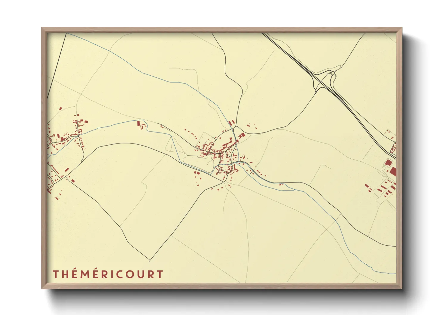 Une affiche de carte sur Théméricourt