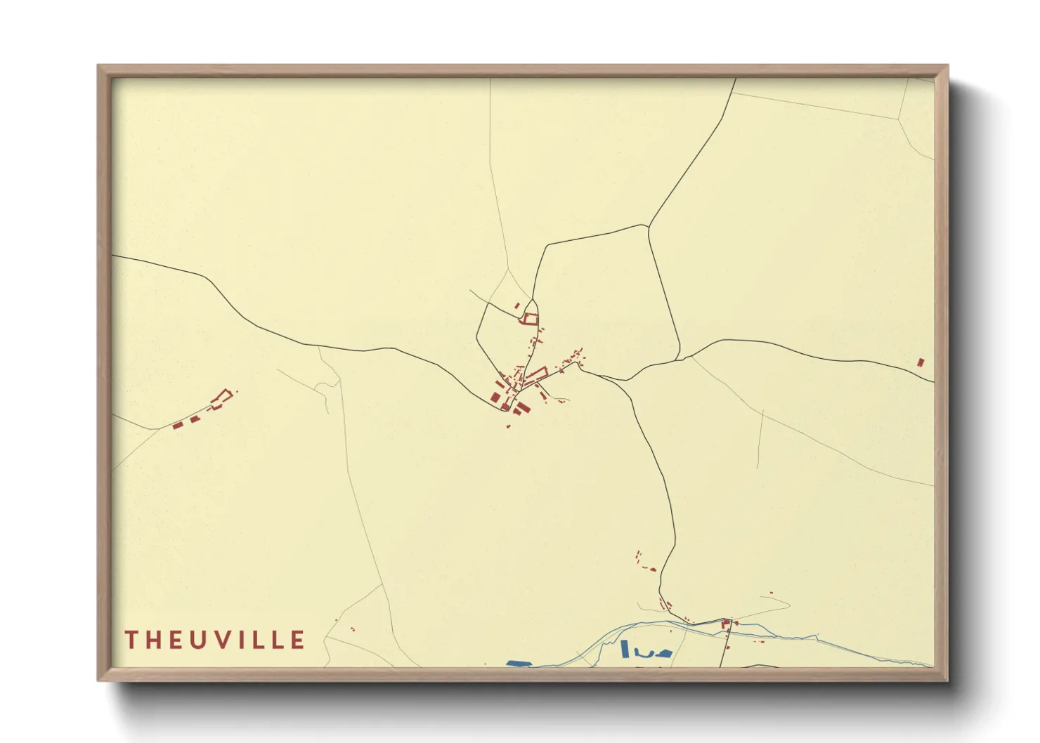 Une affiche de carte sur Theuville
