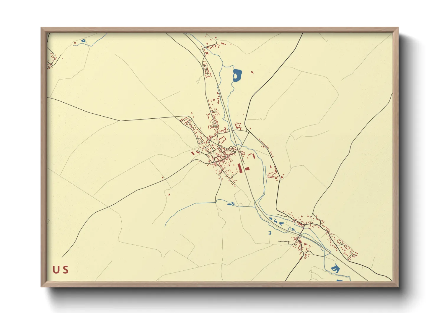 Une affiche de carte sur Us