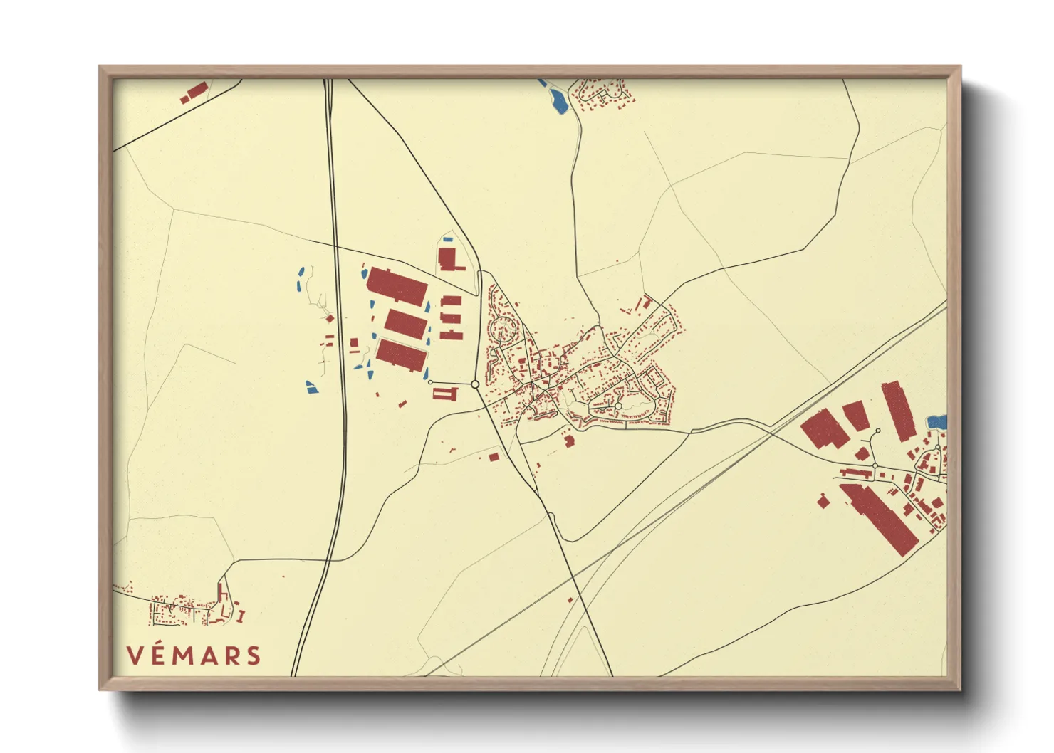 Une affiche de carte sur Vémars