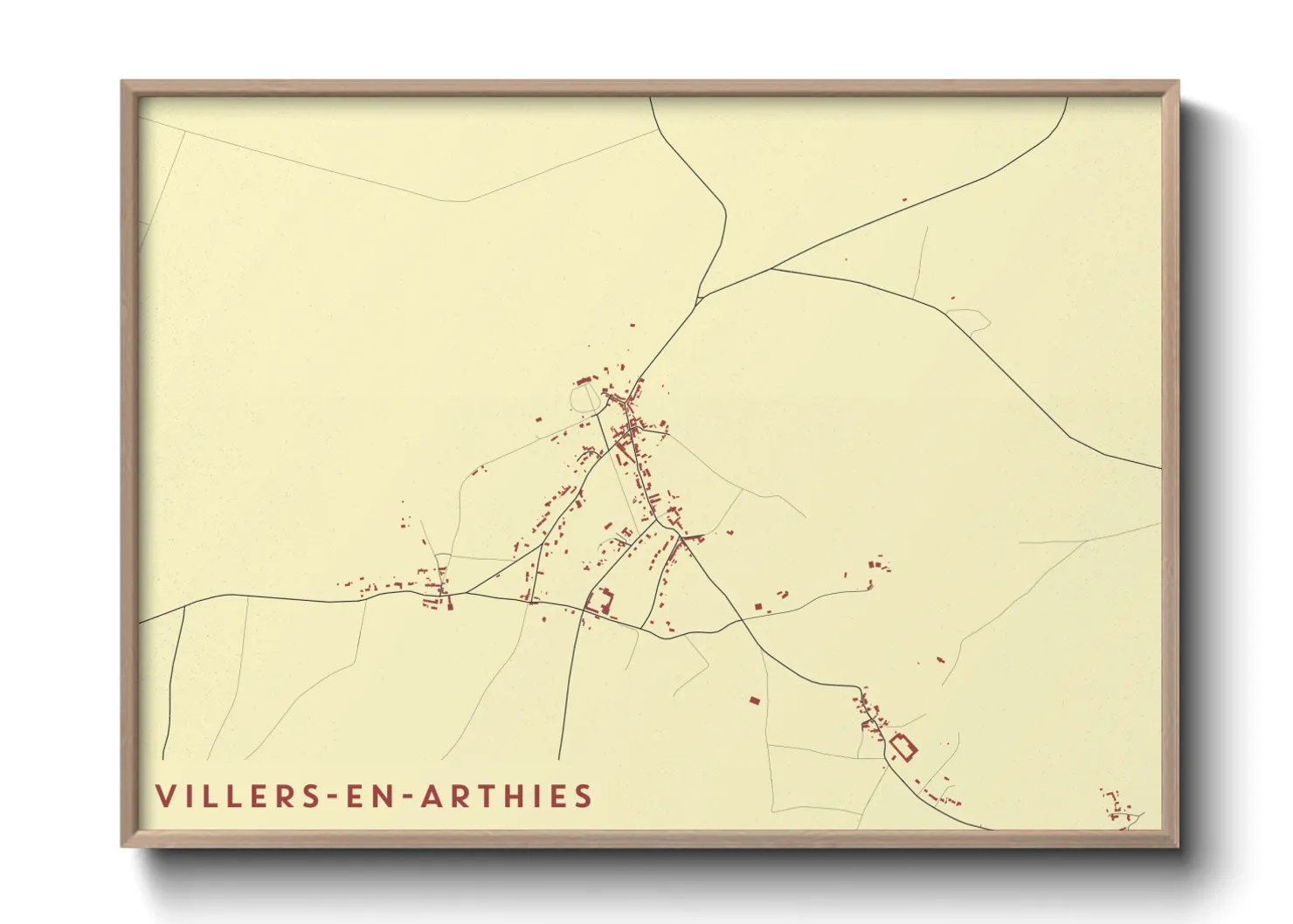 Une affiche de carte sur Villers-en-Arthies