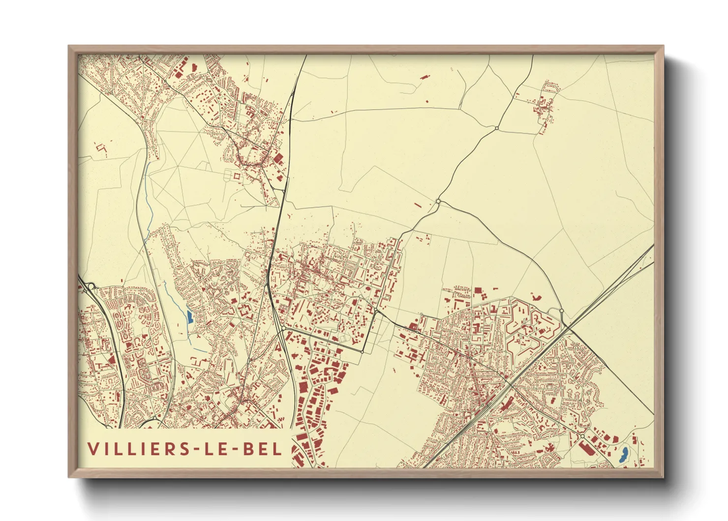 Une affiche de carte sur Villiers-le-Bel
