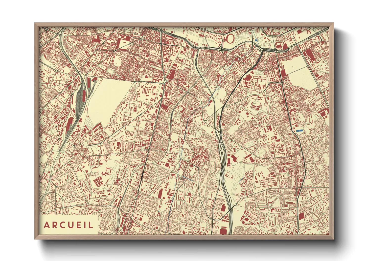 Une affiche de carte sur Arcueil