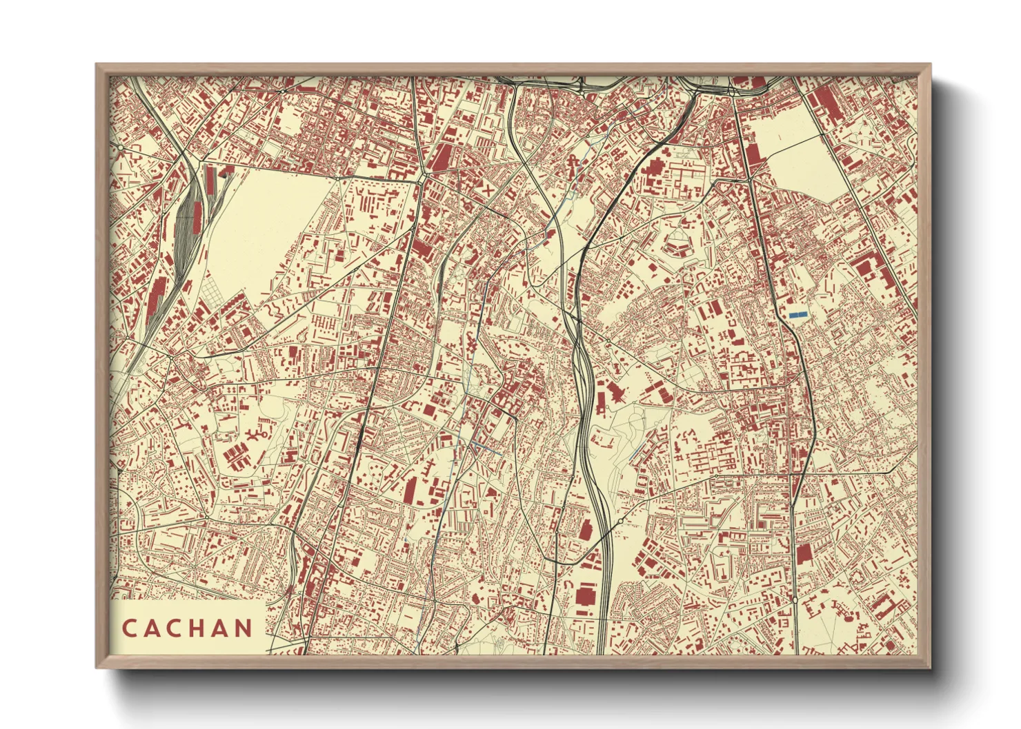 Une affiche de carte sur Cachan