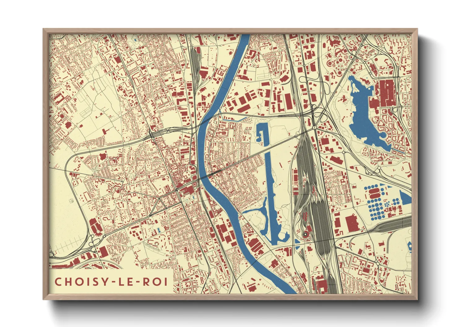 Une affiche de carte sur Choisy-le-Roi