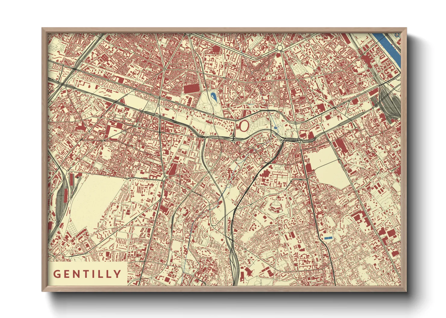 Une affiche de carte sur Gentilly