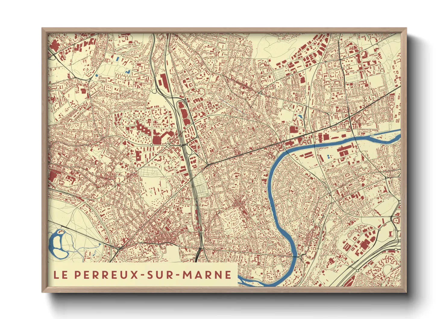 Une affiche de carte sur Le Perreux-sur-Marne