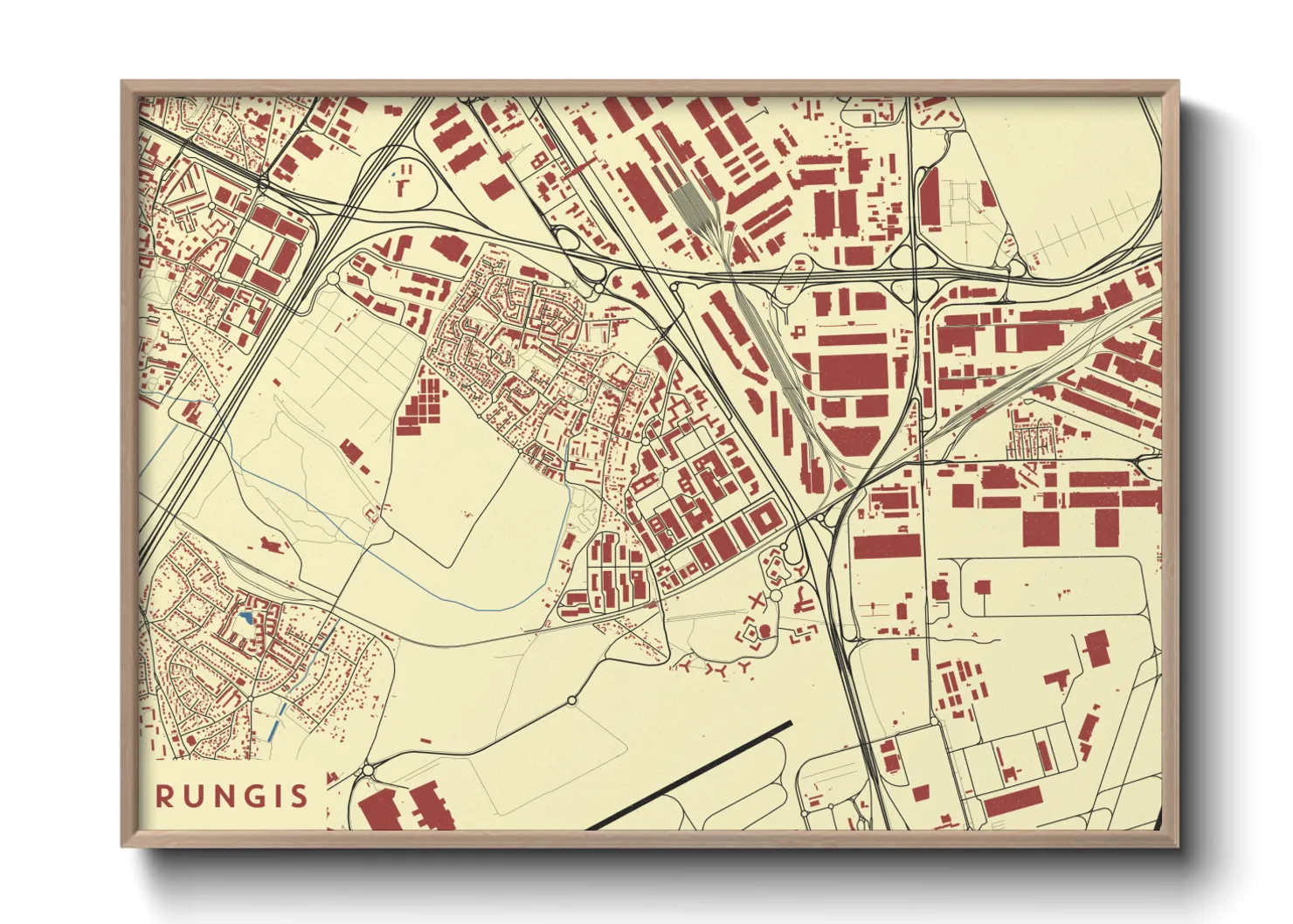 Une affiche de carte sur Rungis