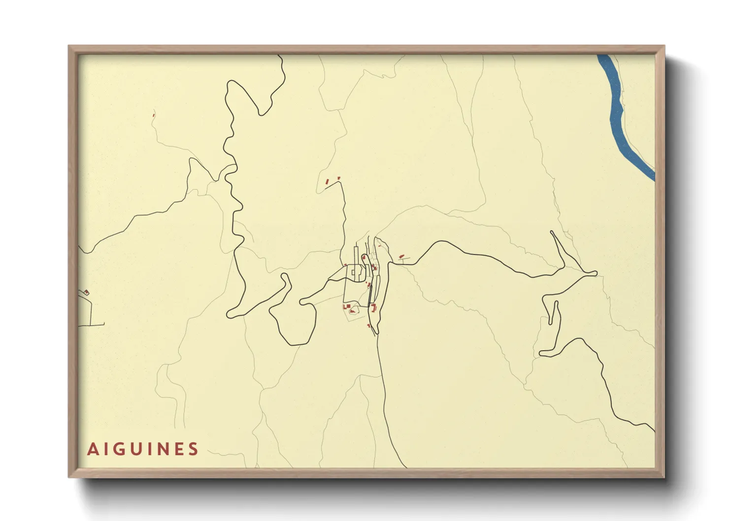 Une affiche de carte sur Aiguines
