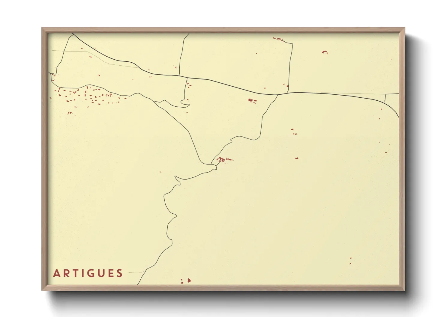 Une affiche de carte sur Artigues