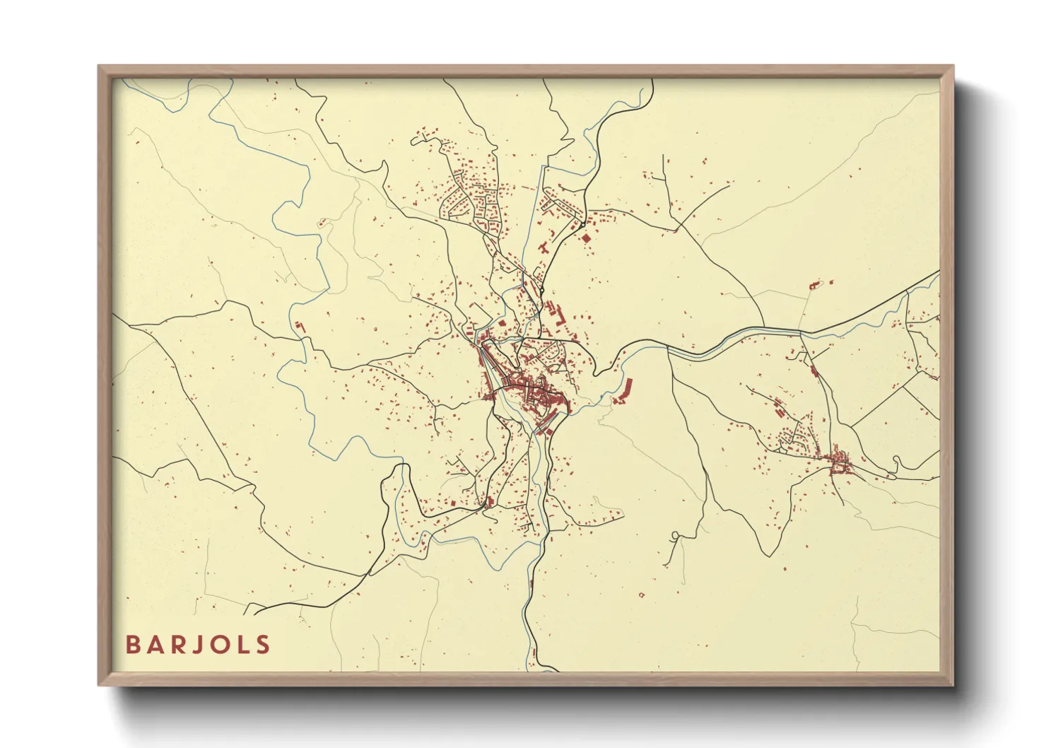 Une affiche de carte sur Barjols