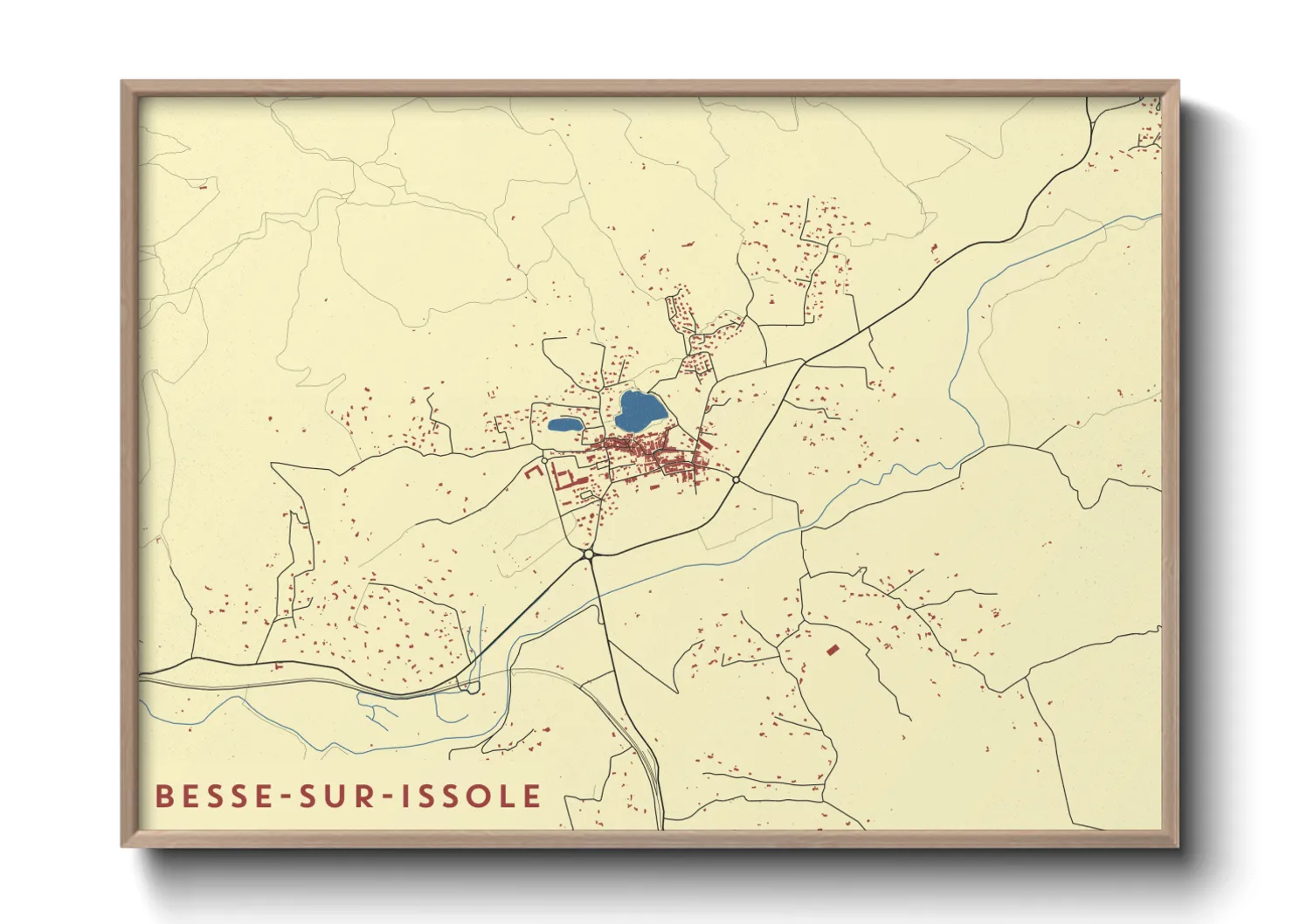 Une affiche de carte sur Besse-sur-Issole