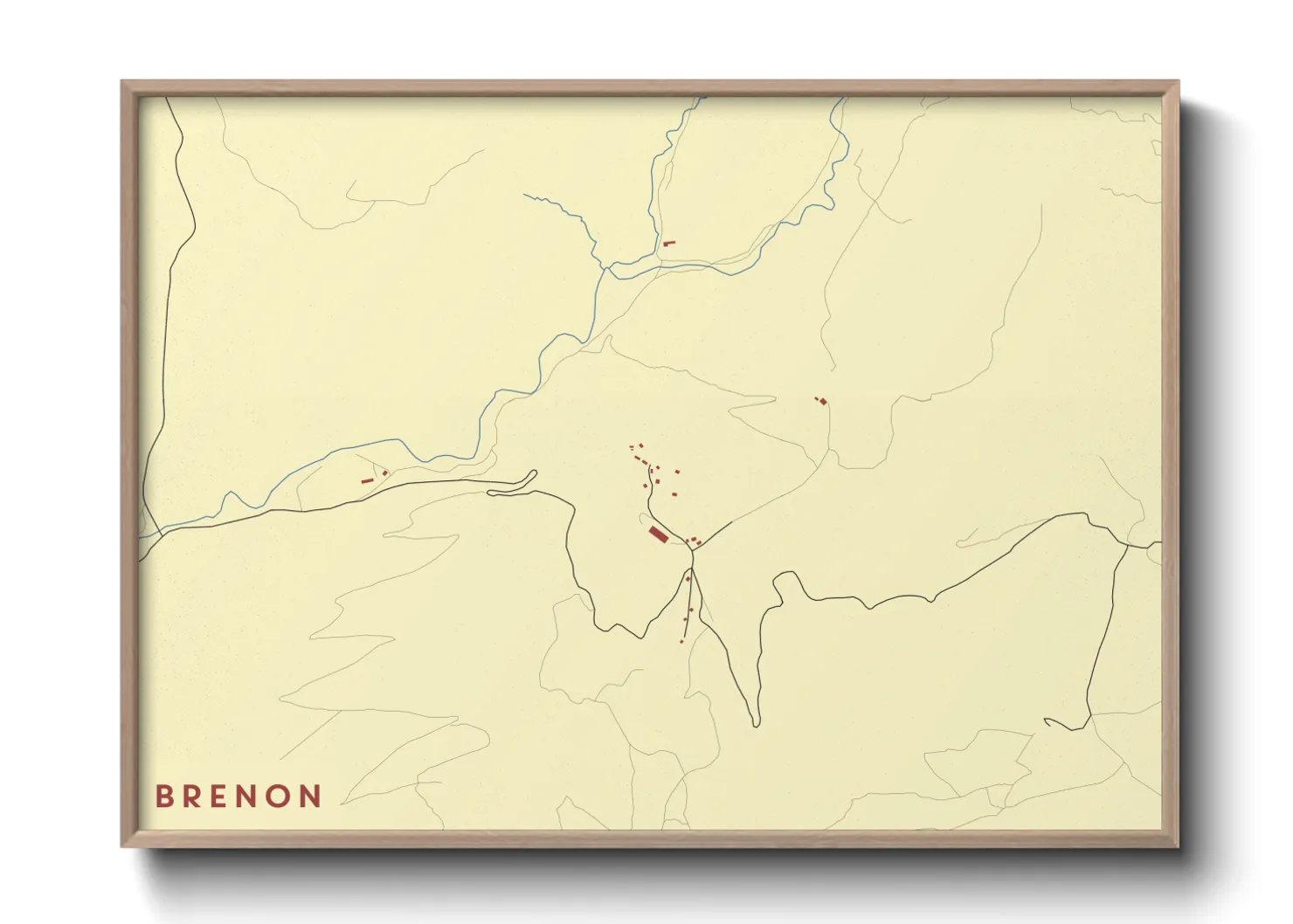 Une affiche de carte sur Brenon