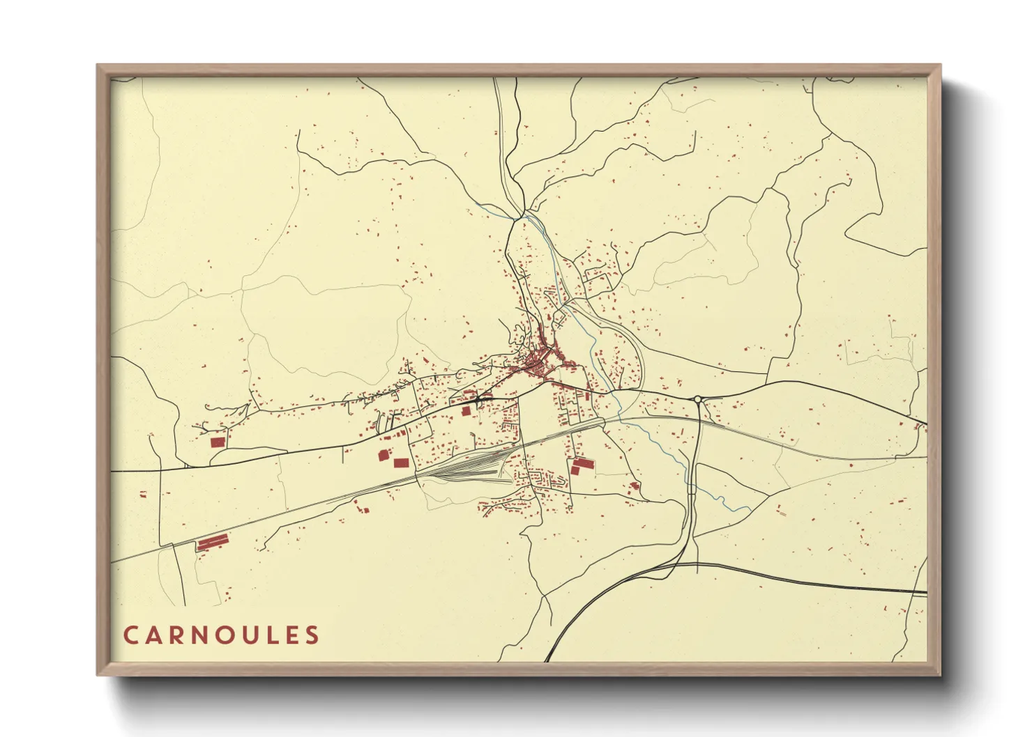 Une affiche de carte sur Carnoules